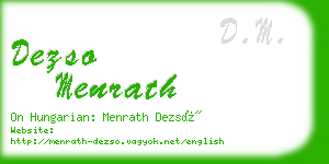 dezso menrath business card